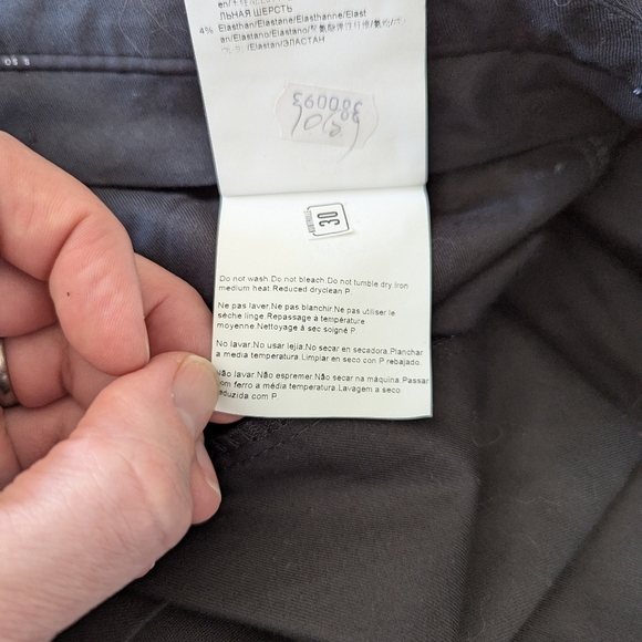 Boss Hugo Boss 38R Black James Brown Virgin Wool Modern Flat-Front Dress Pants - Picture 11 of 12